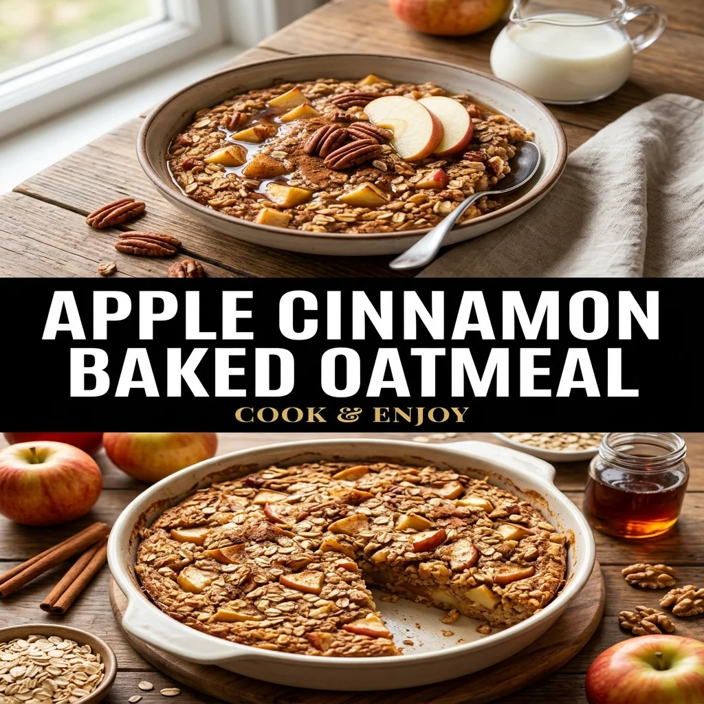 Apple Cinnamon Baked Oatmeal recipe poster