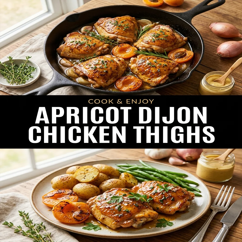 Apricot Dijon Chicken Thighs recipe poster