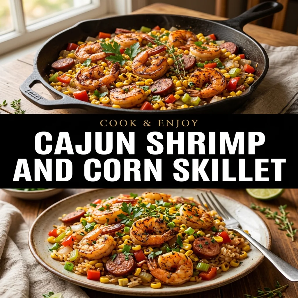 Cajun Shrimp and Corn Skillet recipe poster