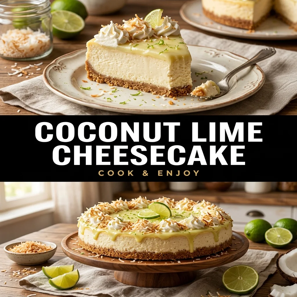 Coconut Lime Cheesecake recipe poster