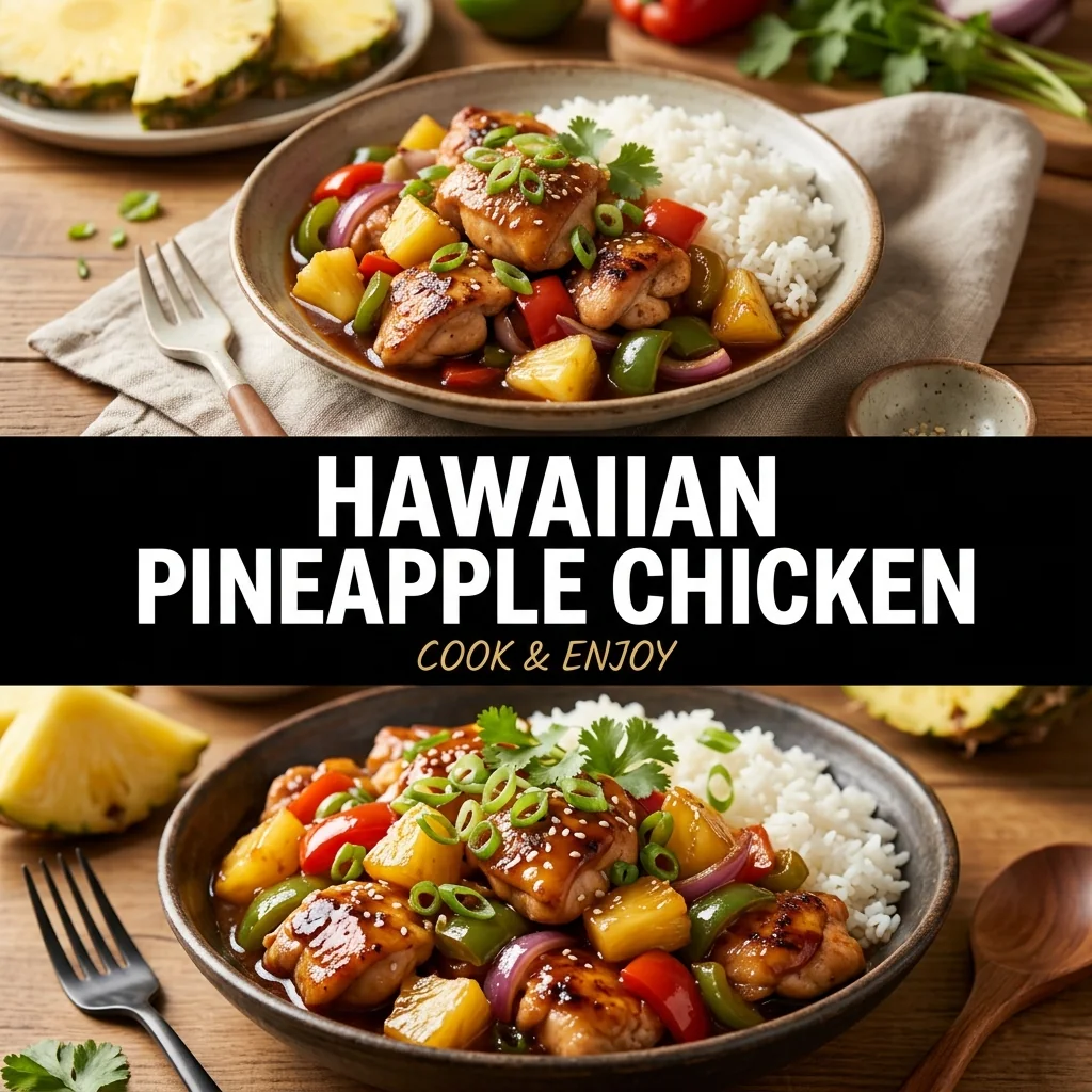 Hawaiian Pineapple Chicken recipe poster