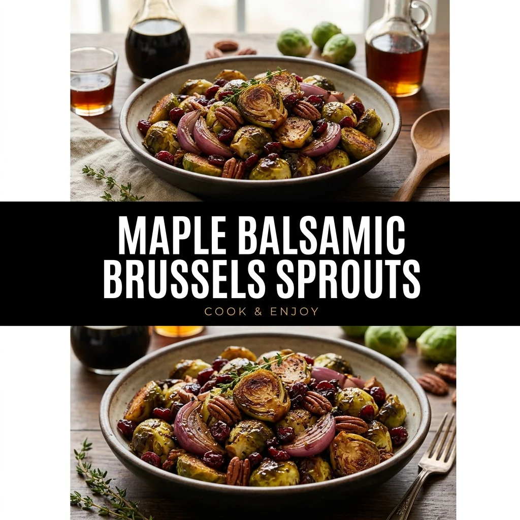 Maple Balsamic Brussels Sprouts recipe poster