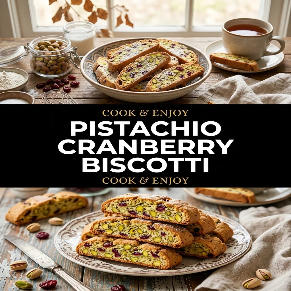 Pistachio Cranberry Biscotti recipe poster