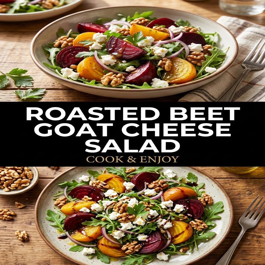 Roasted Beet Goat Cheese Salad recipe poster