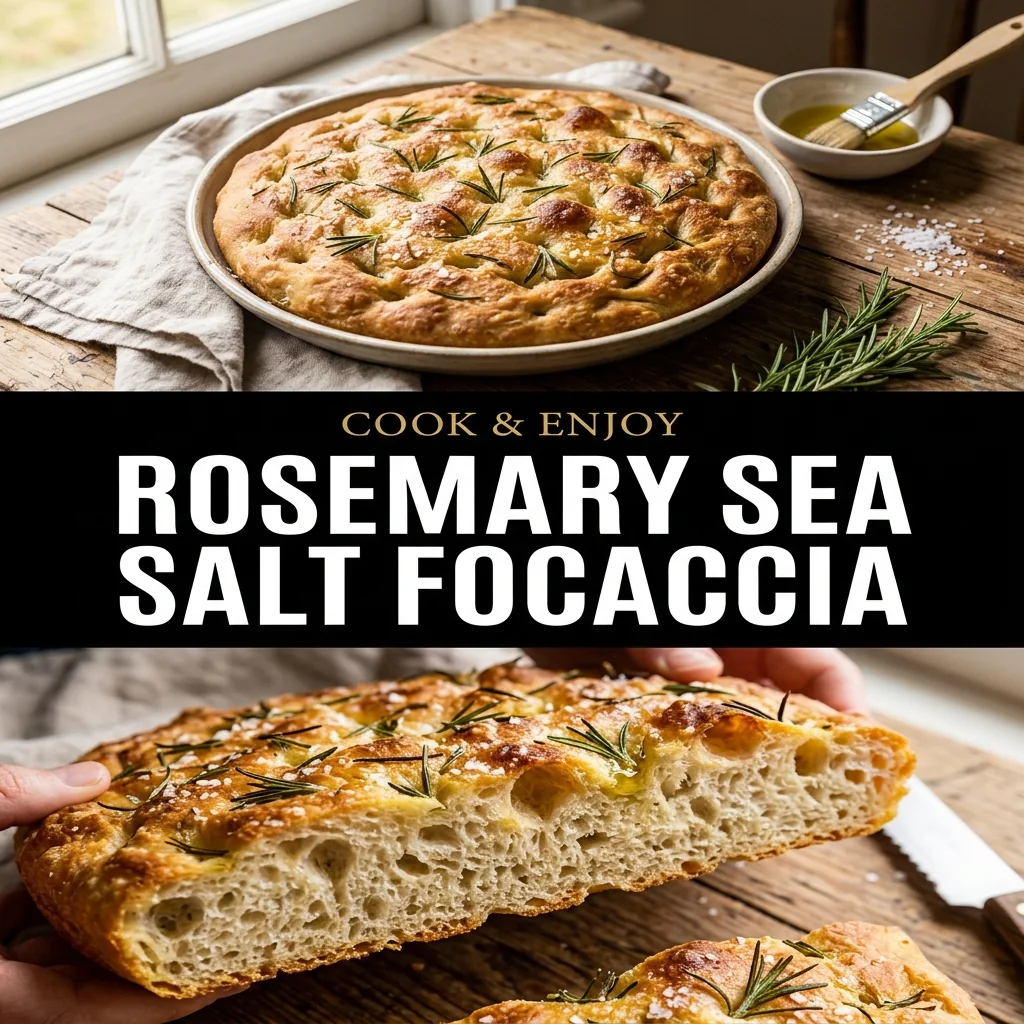 Rosemary Sea Salt Focaccia recipe poster